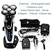 Electric Razor for Men, Aoohe 3 in 1 5D Rotary Floating Heads Washable Rechargeable Wet and Dry Shaver with Nose Trimmer Head and Sideburns Cutter