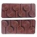 AxeSickle 2pcs Silicone lollipop mold DIY Silicone mould Round chocolate molds and plastic rod.