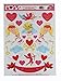 Darice, Valentine's Day, Static Cling Window Decorations, 4 Large Sheet Sets