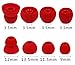ALXCD Ear Tip for Tour2 Beats Tour Earphone, 8 Pair SML & Double Flange Durable Soft Silicone Replacement Ear Bud Eartip, Fit for Beats Tour Tour 2 Earphone [8 Pair] (Red)
