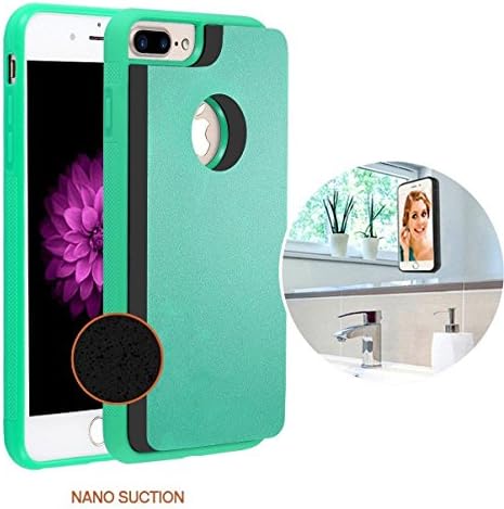 IPhone 6 Plus / iPhone 7 Plus Case / iPhone 8 Plus Case , AIRY CASES Anti Gravity Phone Case Magical Nano Can Stick to Glass, Whiteboards, Tile and Smooth Surfaces — Green