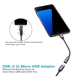 USB C to Micro USB Adapter, KUXIYAN (2 Pack) Type C