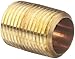 Anderson Metals 736112-08 Red Brass Pipe Fitting, Nipple, 1/2
