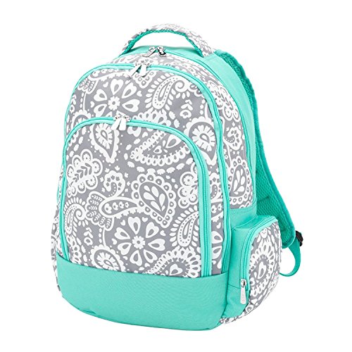 Reinforced Design Water Resistant Backpack - Parker Blue Grey Paisley