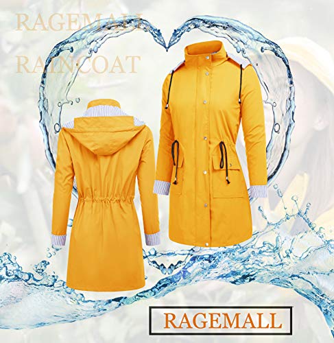 RAGEMALL Women's Raincoats Windbreaker 