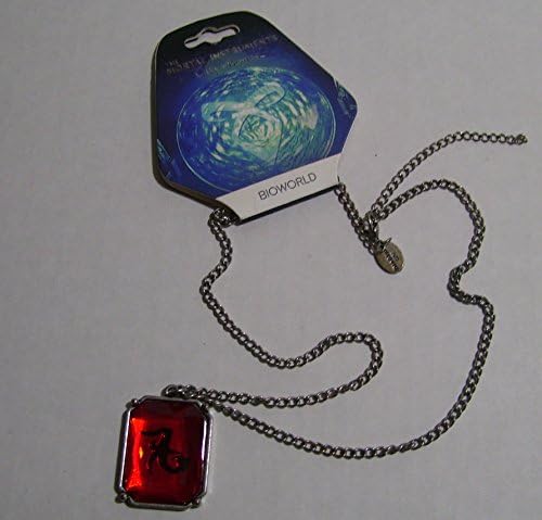 MORTAL INSTRUMENTS CITY OF BONES LOVE RUNE SYMBOL IN RED SQUARE STONE SETTING