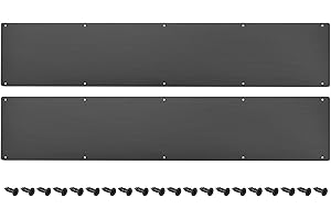 uxcell 2pcs Door Kick Plate, 6 x 30 Inches Aluminum Kick Plate Door Plate for Exterior Front Door or Back Door, Avoid The Doo