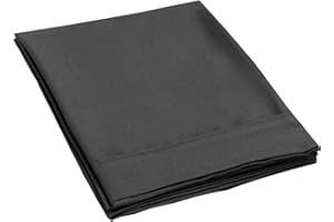 icyfall Queen Size 1 Piece Single Flat Sheet Only Sold Separately Top Sheet for Bed Brushed Microfiber Wrinkle-Free,Shrinkage&Fade Resistant Hotel Quality(Black, Queen)