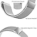 Ouwegaga Bands for Fitbit Versa Replacment Bands Metal Fitbit Versa Smartwatch Bracelet Milanese Loop Stainless Steel Straps for Men Women Small Silver