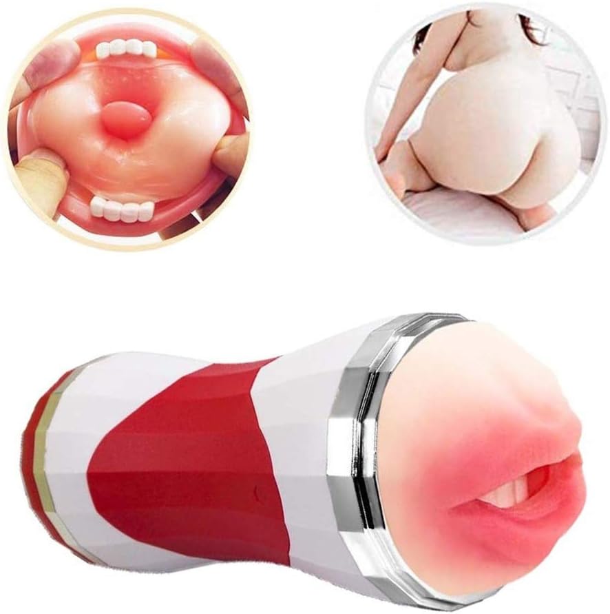 SHHMSG 2-in-1 Silicone Handheld Manual Control Aír-cräft Cup Double-Headed Relaxation Cup Pusseys Strocker Sleeve Toys for Men