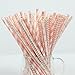 ZOOYOO Paper Straw 100pc For Parties,Birthdays,Weddings,Baby Showers And Celebrations (Pink)
