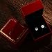 14K Gold Plated Earrings 1.5 Carat Brilliant Cut Simulated Diamond CZ Silver Stud Earrings For Women (Yellow)