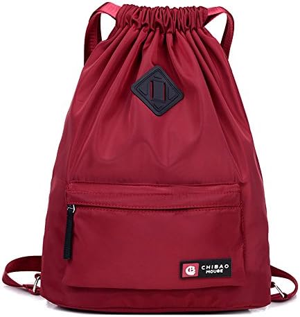 Drawstring Backpack For Women And Men, String Bag Sackpack Cinch Water Resistant Nylon for Gym Shopping Sport Yoga