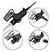 Reyinl 3.5mm Receiver/Listen Only Surveillance Headset with Clear Coil Tube for Two Way Radios-Pair