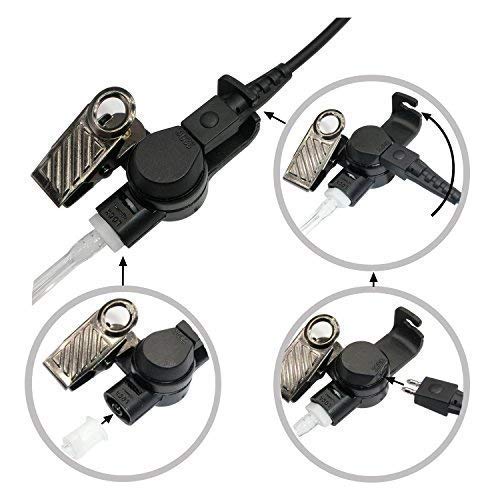 Reyinl 3.5mm ReceIver/Listen Only Surveillance Headset with Clear Coil Tube For Two Way Radios-Pair