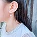 Invisible Clip on Earrings for Women Girls with Dangle Drop Shell Pearl in 14K Gold filled