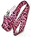 Pink Leopard Lanyard Key Chain Holder
