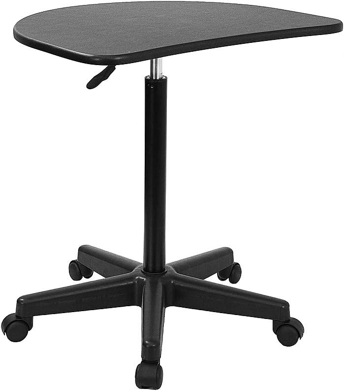 Offex Black Sit to Stand Mobile Laptop Computer Desk