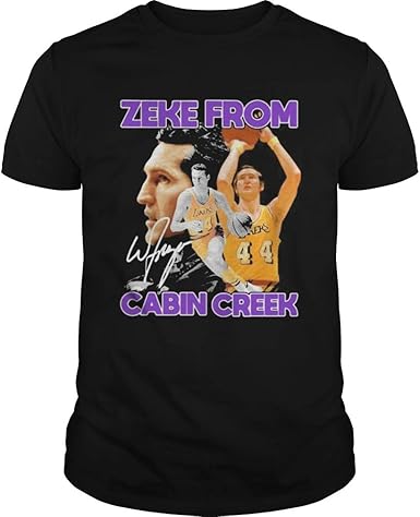 Amazon Com Zeke From Cabin Creek Los Angeles L A K E R S B A S K E T B A L L Signature Shirt Clothing