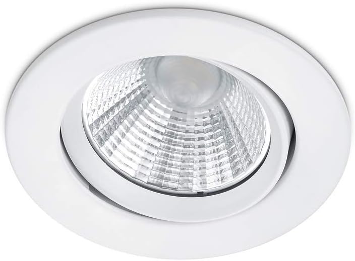 Trio Leuchten Pamir 650510131 LED Recessed Lights Metal White Matt Includes 5.5 Watt LED, Matte White, Durchmesser 85mm
