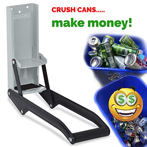 Heavy Duty Can Crusher Designed to Recycle and Crush 12/16 oz Cans and Plastic Bottles