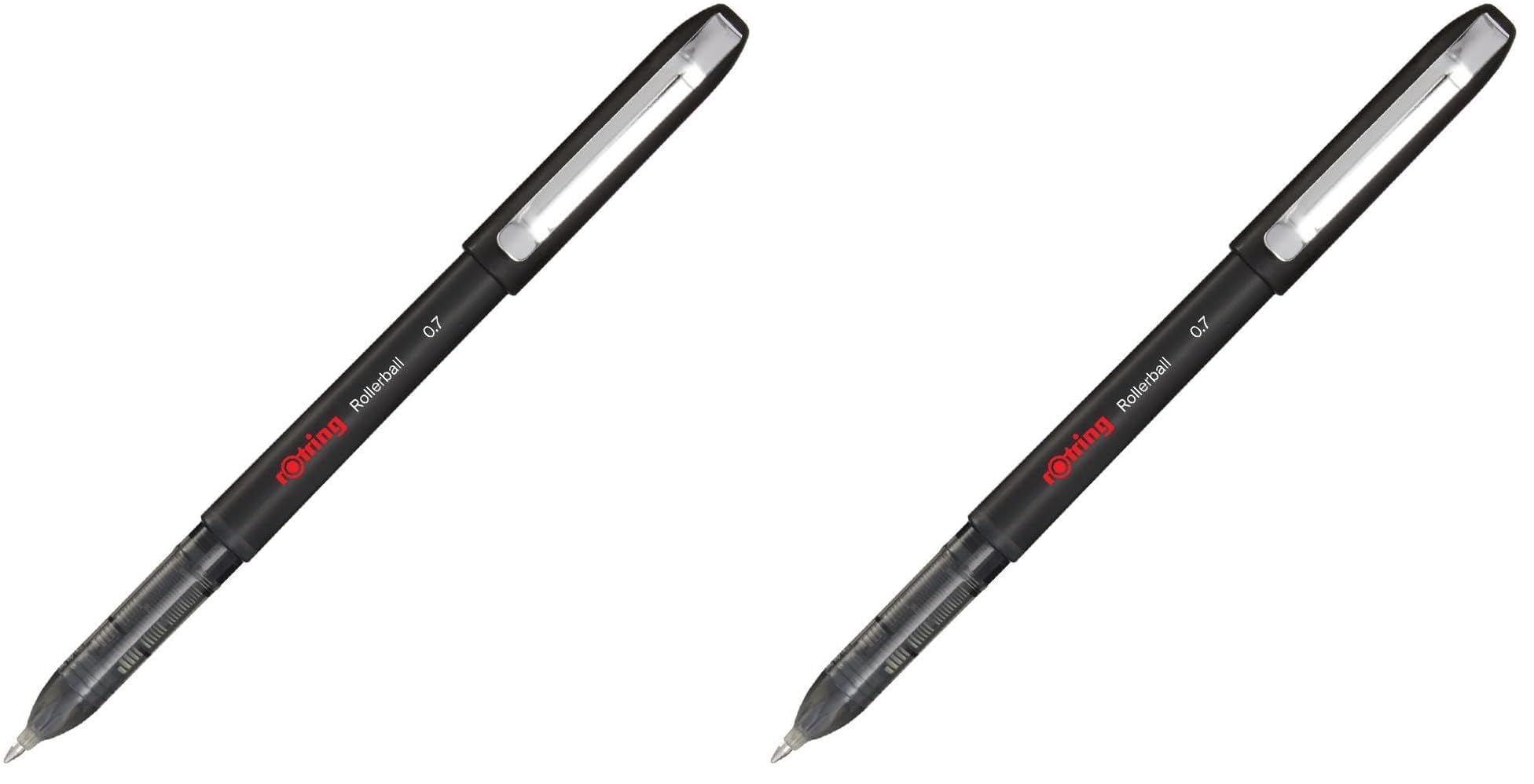 rOtring Rollerball Pen | Fine Point (0.7 mm) for Clear Writing | Black Ink | 12 Count (Pack of 2)