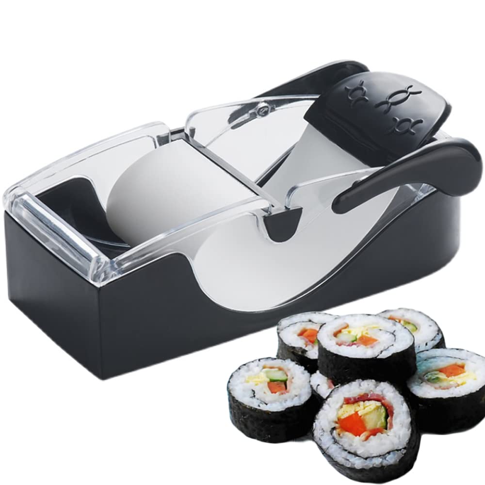 Xrten Sushi Set, Sushi Roller, DIY Sushi Maker, Sushi Machine for Beginners and Professionals, Black