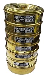 Standard Brass Sand Test Sieve Set with Lid & Pan