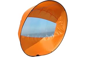 BEYST Kayak Downwind Wind Sail, 42" Foldable Paddle Board Rowing Windsurfing w/Clear Clear Window for Kayaks, Canoes, Inflatables, Tandems and Expedition Boats Instant Sail