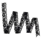5 Yards Stretch Flower Lace DIY Trims Clothes Sewing Craft DIY Dress Black