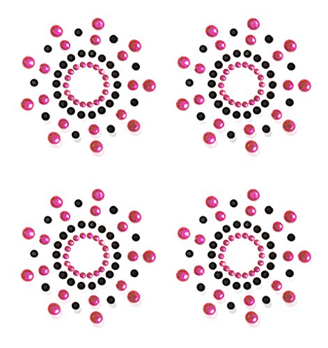 Daisies Blooming Pert Pasties 2 Pairs of Rock Your World Hot Pink Sexy Spicy and Fun Sunburst Shaped Nipple Pasties