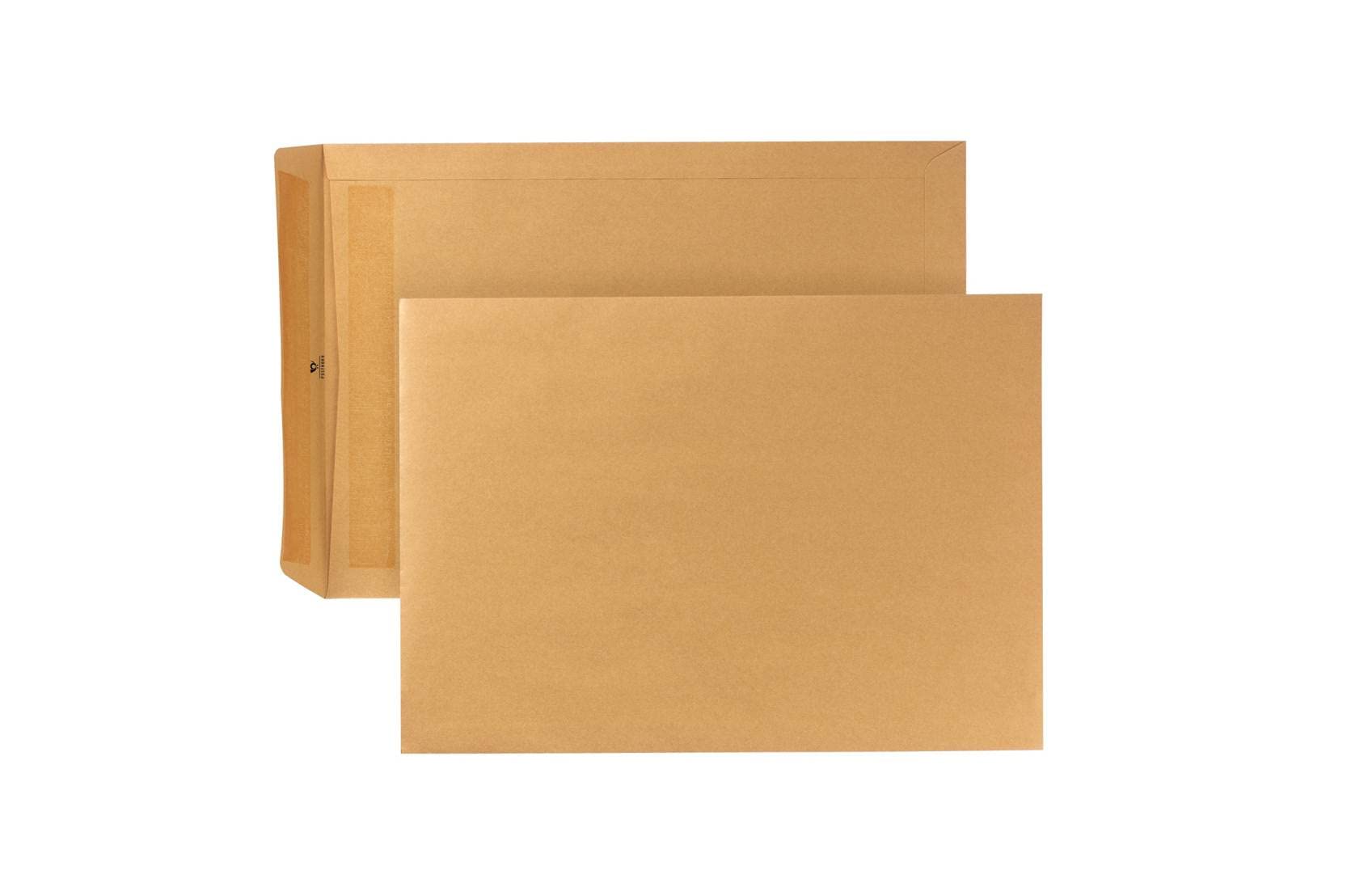 Posthorn B4 Pack of 250 Self-Adhesive Mailing Bags Without Window, Brown Mailing Bags for Daily Correspondence, Business Mail etc. 353 x 250 mm, 110 g/m²