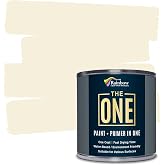 THE ONE All-In-One Paint &amp; Primer - Light Cream Matte, 8.5 Fl Oz/250ml | 1 Coat Formula | Easy Indoor &amp; Outdoor Decorating for Home &amp; Garden Walls, Floors &amp; Furniture | Water-Based &amp; Low VOC