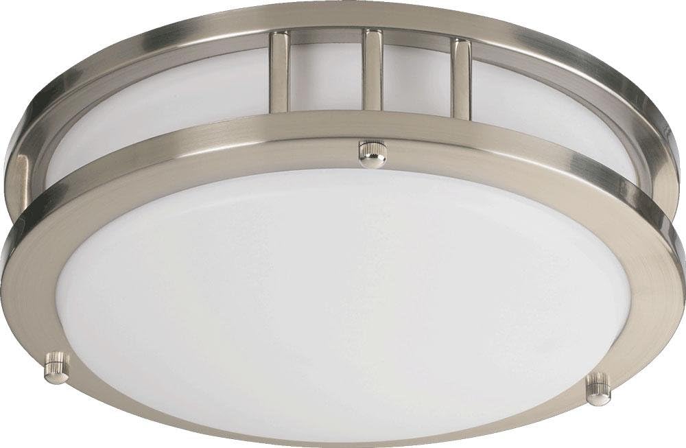 Circular Flush Mount in Satin Nickel Width 10"
