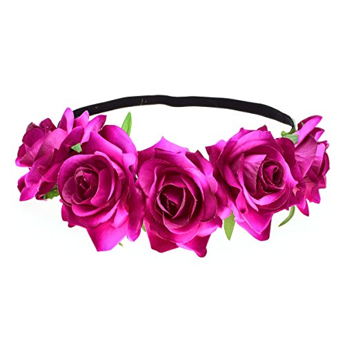 Dreamlily rose flower crown wedding festival headband h…