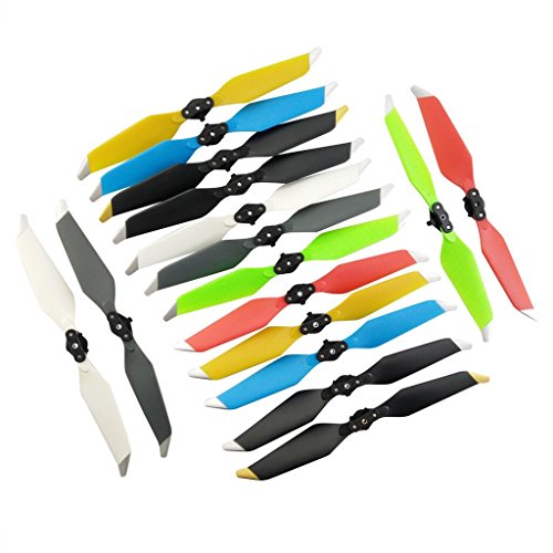 sea jump 16pcs 8331 Propeller for DJI Mavic RC Drone Quick-Release Noise Reduction Blade Folded Propeller quadrocopter Drone Accessories,8 Color Mixed