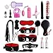 Guiseniour 21pc Leather Handcuffs Set Adult Awesome Toys for Couples Geting Bed Love Funny Games Kit Adult Toys for Men Women