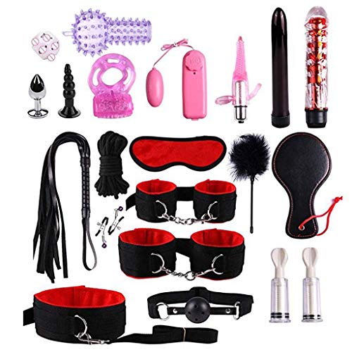 Mwergkou 21pc Leather Set Adult, Six Toys for Couples Kit, Sxx Toys for Men Women, Couples Game Sxx Toys