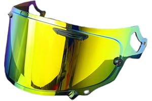 ZQIYDYP VAS-V MAX Vision Helmet Visor for RX-7X,Corsair-X, Signet-X, Quantum-X, DT-X, Defiant-X,VAS-V,Regent-X,VAS-V MAX,RX-7V,NEO,XD Helmets(Revo Deep Gold-day use only)