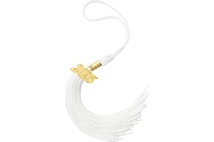 CYTOKIO Graduation Tassel 2025, 2025 Tassel Charm, Graduation Cap Tassel for Graduation Cap 2025 Graduation Hat Decoration Tassel with The 2025 Year Gold Charm for Graduation Party Ceremonies White