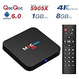 QacQoc M9C Pro Android 6.0 Android TV Box 4K New Amlogic S905X Chipset-Quad Core [1G/8G] Ultra-Fast Running Speed 2.4G WIFI Smart TV Box