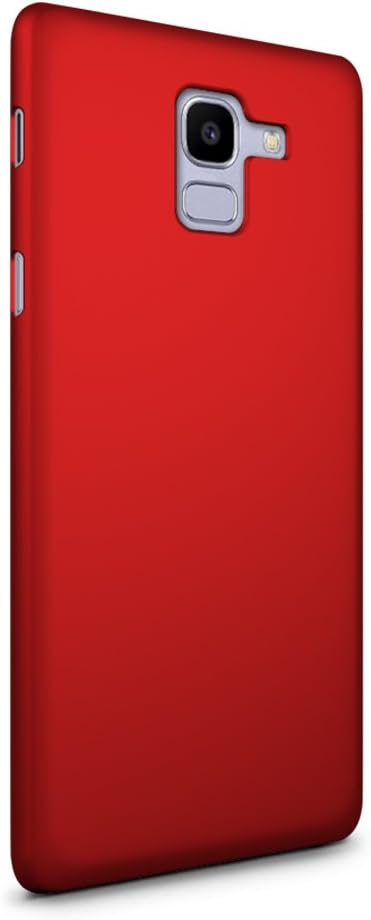 SLEO Case for Samsung Galaxy J6 2018 Case - Rubberized Hard PC Back Case Cover for Samsung Galaxy J6 2018 - Red