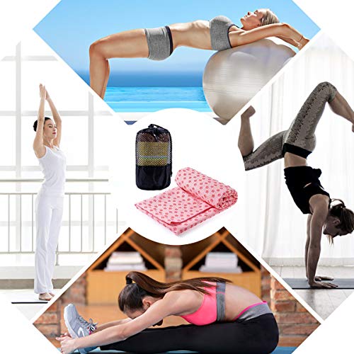 OhhGo-Yoga-Towel-Non-Slip-Absorbent-Yoga-Mat-Towel-with-Carry-Bag-for-Hot-Yoga-Pilates-Workout-183-63cm