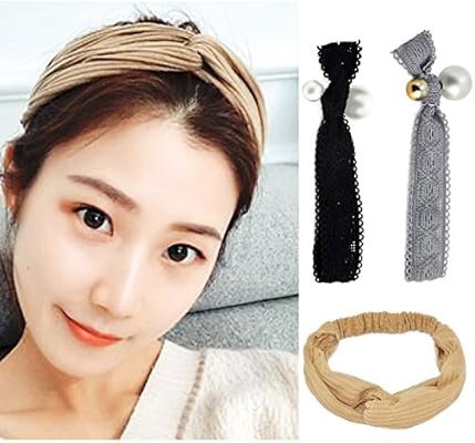 Pearl No Crease Elastic Ribbon Ponytail Holders Hair Ties Satin
