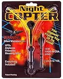 Night Copter - Light up Flying Helicopter Slingshot Toy w/LED - Highest Flying UFO Toy of Its Kind - Long Lasting Fun for Kids Ages 6 to 106 - Durable, Reusable, - USA-made Wing - Batteries Included, No Assembly, Bigger and Better than the Rocket Copter