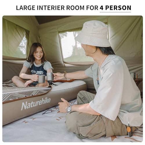 Naturehike Camping Tent, Instant Tent Family Cabin Tent for 4 Person/6 Person/8Person,4Season Tent with Mesh Window,Waterproof Breathable Pop Up Tent for Camping,Hiking,Travel,Backyard, Easy to Set Up