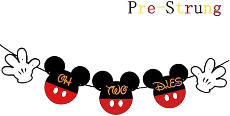 Mickey Mouse Oh Twodles Banner Classic Mouse 2nd Birthday Party