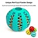Idepet Dog Toy Ball, Nontoxic Bite Resistant Toy Ball for Pet Dogs Puppy Cat, Dog Pet Food Treat Feeder Chew Tooth Cleaning Ball Exercise Game IQ Training Ball(Blue)