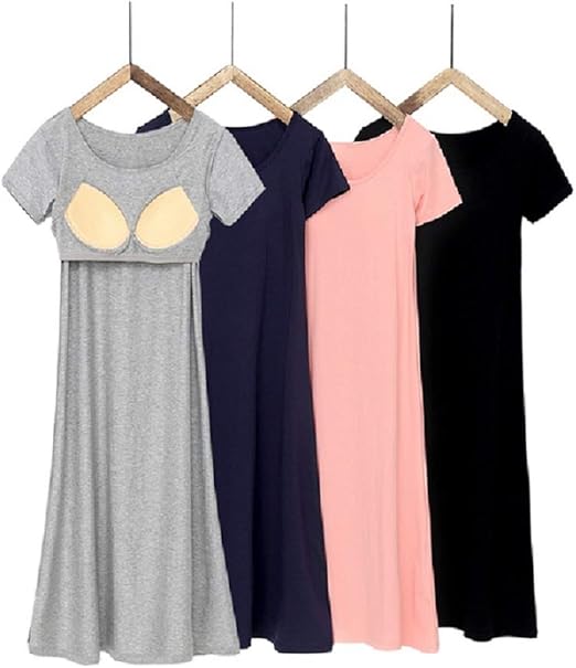 long nightgown with built in bra