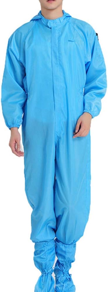 N/A Protective Suit Coverall Corona Measures Liquid Droplets Particle Barrier Hygiene Waterproof Dustproof Protective Suit Antistatic Washable Unisex Blue XL
